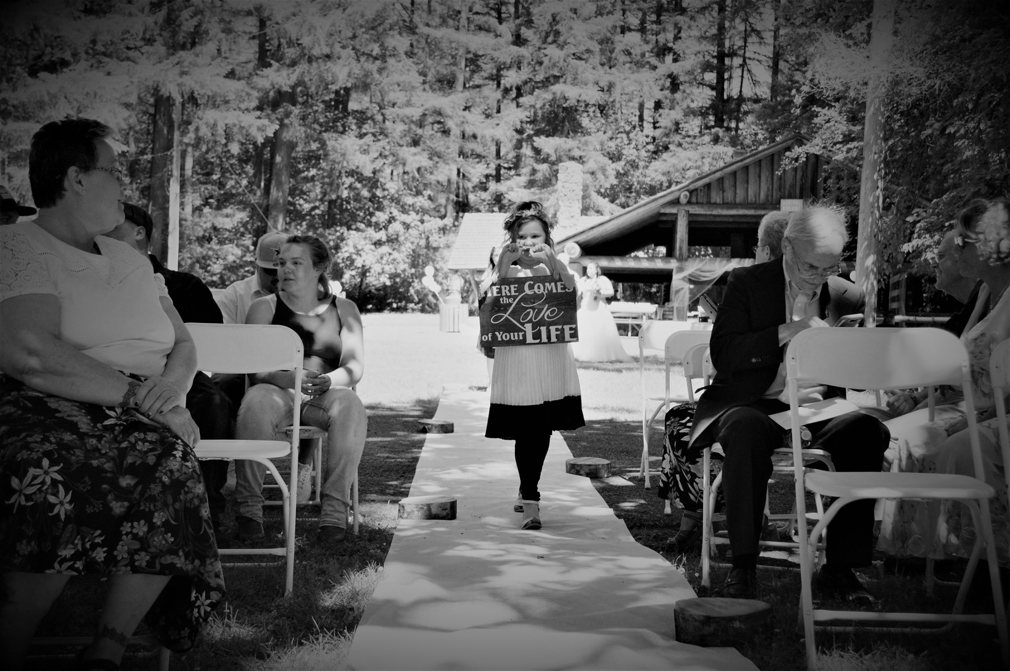 photo of flower girl at wedding